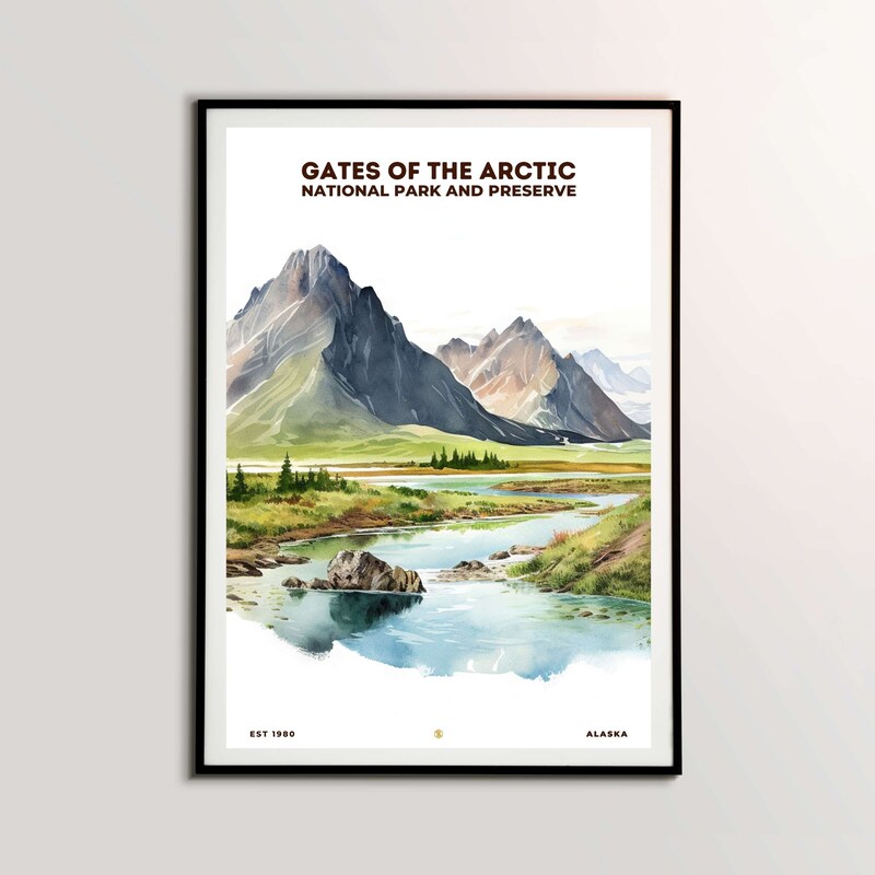 Gates of the Arctic National Park and Preserve Poster, Travel Art, Office Poster, Home Decor | S8